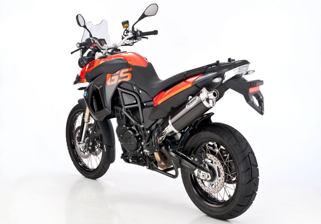 Scarico BMW F 650 GS anno  2008 - 2009 - 2010 - 2011 - 2012   terminale di scarico HURRIC Rac 1 Slip on in carbonio colore carbonio