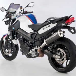 Scarico BMW F 800 R anno  2017 – 2018   terminale di scarico HURRIC Rac 1 Slip on in carbonio colore carbonio