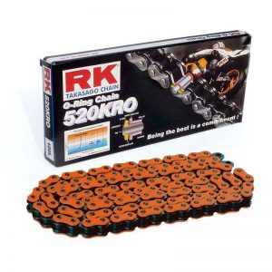 CATENA PER MOTO 520KRO 120 MAGLIE CLF ARANCIO PRODOTTA DA RK