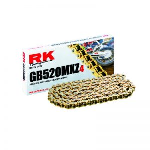 Motorbike chain 520MXZ4 gold 114 links CL by RK