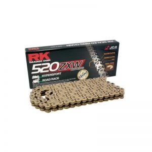 Motorbike chain 520ZXW gold 120 links CLF by RK