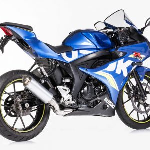 Wydechowy SUZUKI GSX-S 125 anno 2017 – 2018 Zacisk wydechowy HURRIC TEC One in aspetto aluminum titanio kolor srebro