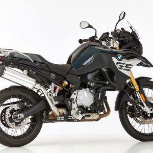 Scarico BMW F 850 GS 2018.  SHARK DSX-5 Slip on terminale di scarico Alluminio lucidato/silenziatore acciaio inossidabile nero opaco rivestito colore argento