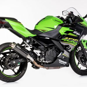 Exhaust KAWASAKI Ninja 400 2018. SHARK SRC 4 Slip on Zacisk wydechowy węglowe kolor węglowe