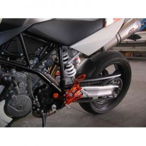 Pedana arretrata regolabile 4RACING per KTM  SUPER DUKE 990  2005 – 2009