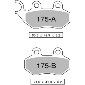 Sintered brake pads front TROFEO compatible with CAGIVA CITY 50 1995 –