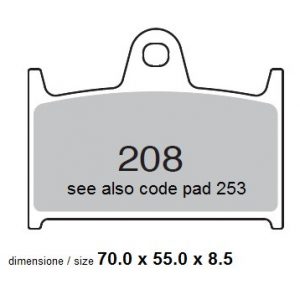 Sintered brake pads front TROFEO compatible with SUZUKI RF 900 R 1994 – 1999