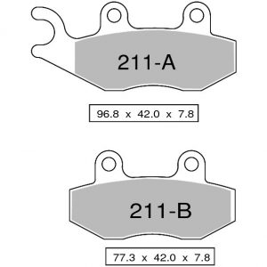 Sintered brake pads front TROFEO compatible with SUZUKI RM 125 J 1988 – 1988