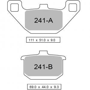 FRONT / Rear Sintered brake pads TROFEO compatible with KAWASAKI ZN 1300 1982 – 1983