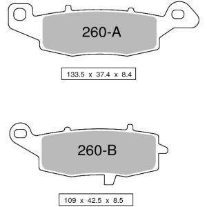 Sintered brake pads front TROFEO compatible with SUZUKI SV 650 1999 – 2002