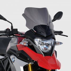 Parabrezza cupolino alto protezione maggiorata  (34 cm ) Ermax per BMW G 310 GS 2018 – 2019 – 2020  nero scuro opaco