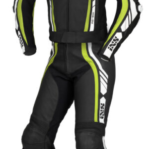 Tuta in pelle sport moto due pezzi IXS RS-800 1.0 nero-giallo-bianco