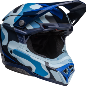 CASCO BELL MOTO-10 SPHERICAL FERRANDIS MÉCHANT BLU/AZZURRO OPACO/LUCIDO