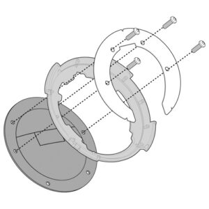 Flangia borsa TANKLOCK KAPPA BF04K per KAWASAKI VERSYS 1000